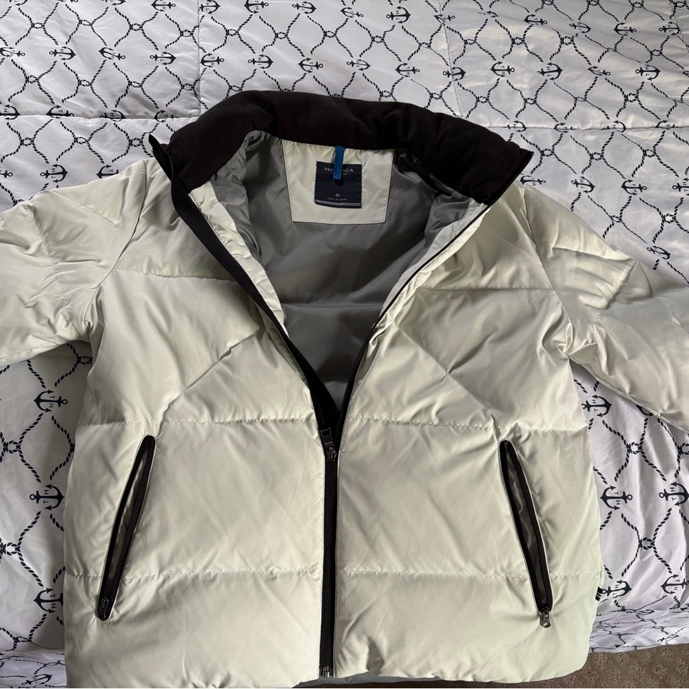 Nautica Men's Cream Puffer Jacket